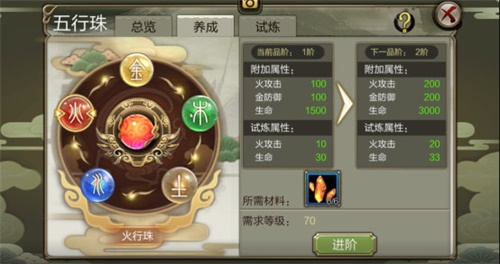 image.jpg 图一:金木水火土五颗神珠可消耗相同属性结晶进行属性战力提升.jpg