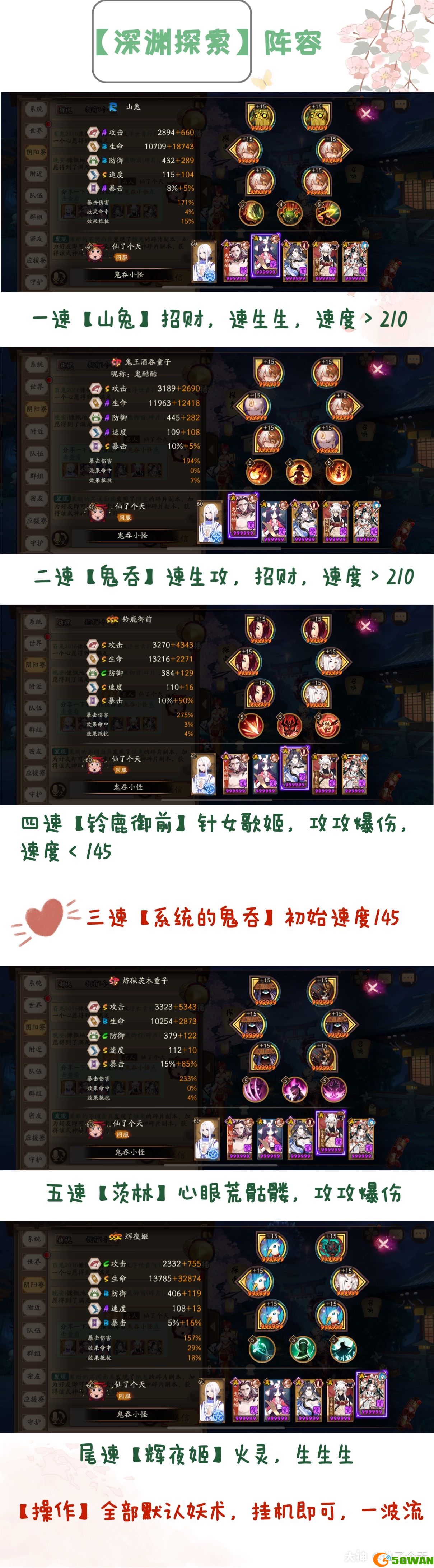 阴阳师深渊探索速刷平民阵容推荐