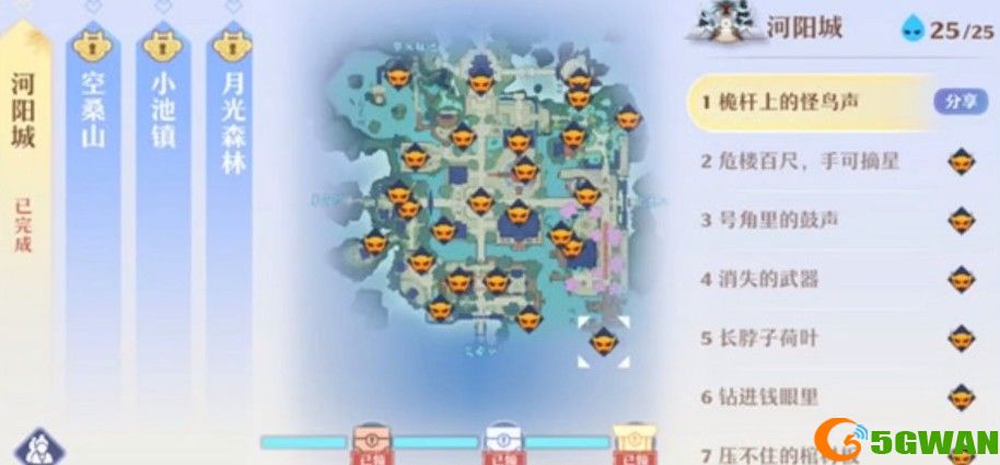梦幻新诛仙探灵河阳城任务<a href=http://www.5gwan.net/gonglue/ target=_blank class=infotextkey>攻略</a> 25个河阳城探灵线索位置坐标大全图片1