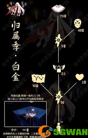 光遇白金斗篷先祖在哪里？2021白金斗篷先祖双11复刻位置分享[多图]图片2