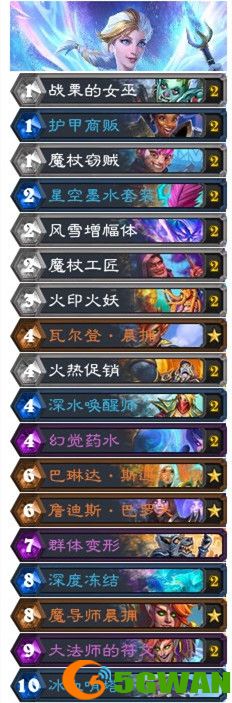 炉石传说奥特兰克的决裂最新卡组一览