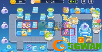 保卫萝卜4太空穿越第9关过关攻略图解