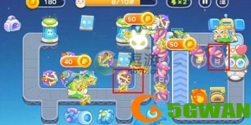 保卫萝卜4太空穿越第9关过关攻略图解