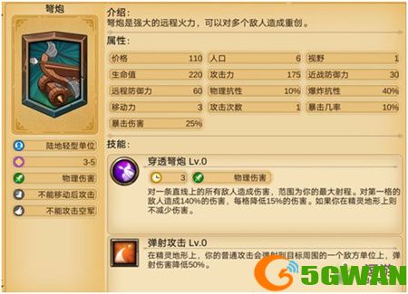 军团战棋英雄时代弩炮科技树加点推荐