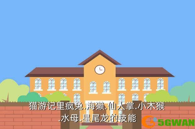 猫游记里疯兔.海獭.仙人掌.小木猴.水母.星尾龙的技能