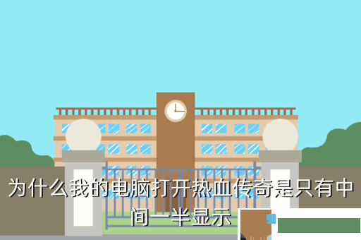 为什么我的电脑打开热血传奇是只有中间一半显示