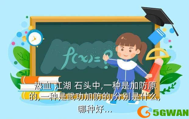  热血 江湖 石头中,一种是加防原的,一种是武功加防的,分别是什么,哪种好...