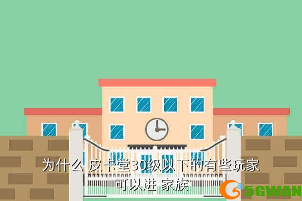 为什么 皮卡堂30级以下的有些玩家可以进 家族