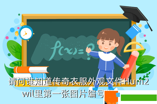 请问谁知道传奇衣服外观文件Hum2wil里第一张图片编号为8400