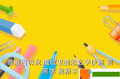 谁能告诉我 魔域里面怎么学技能 到哪学 我新手