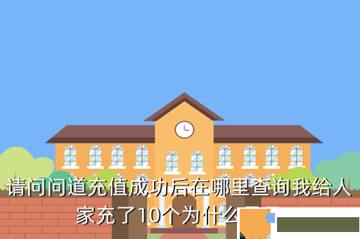 请问问道充值成功后在哪里查询我给人家充了10个为什么显示