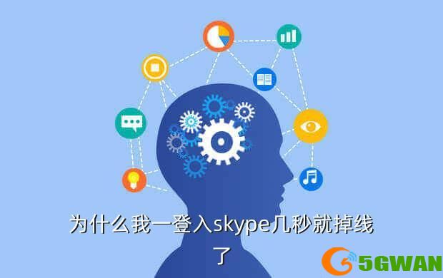 为什么我一登入skype几秒就掉线了