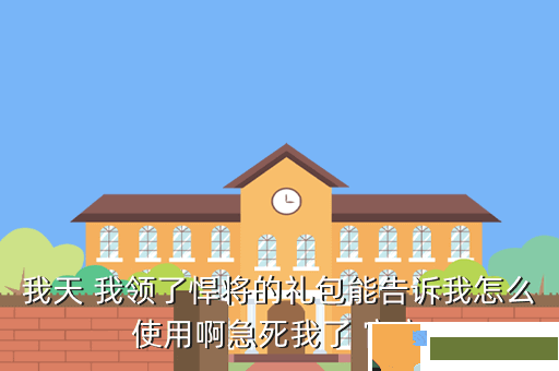我天 我领了悍将的礼包能告诉我怎么使用啊急死我了 官方